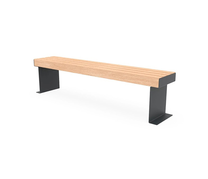 Banca din metal si lemn, pentru exterior, 2000x380x500 mm