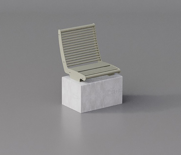 Scaun metalic pentru exterior, 580x550x500 mm