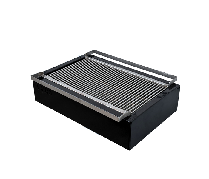 Gratar pe carbuni din otel 3 mm cu grill de inox